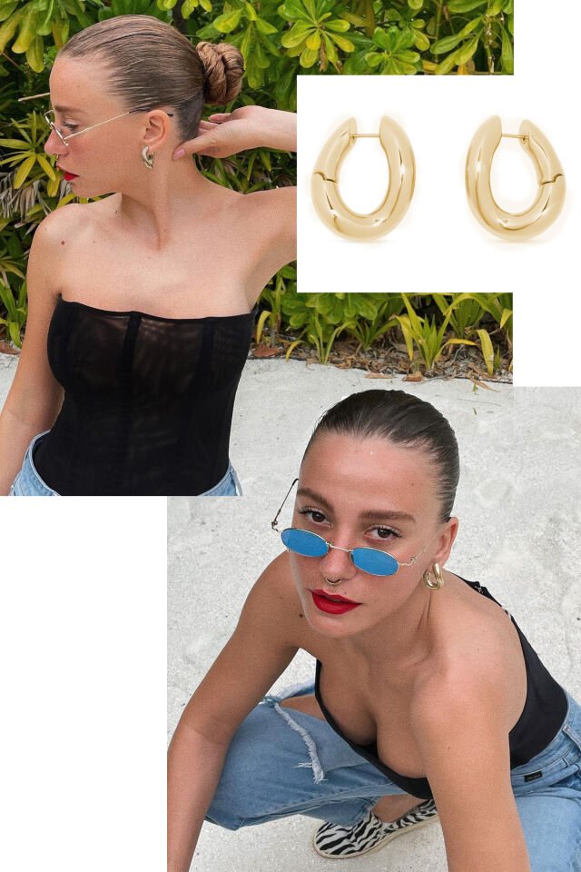 Kadın Altın Kaplama Balencia Küpe