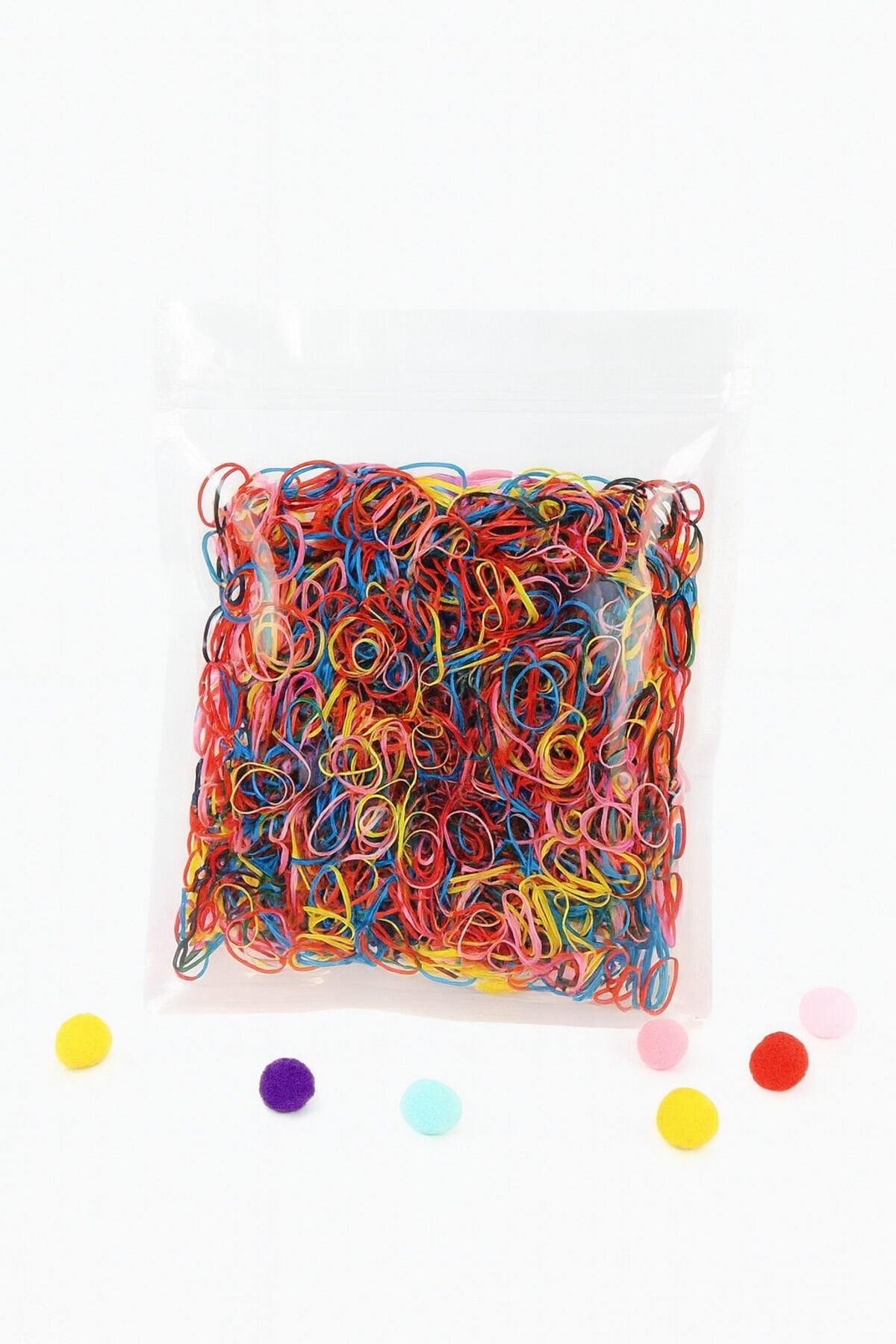 Renkli Ultra Esnek Kopmaz 250 Adet Saç Örgü Lastiği