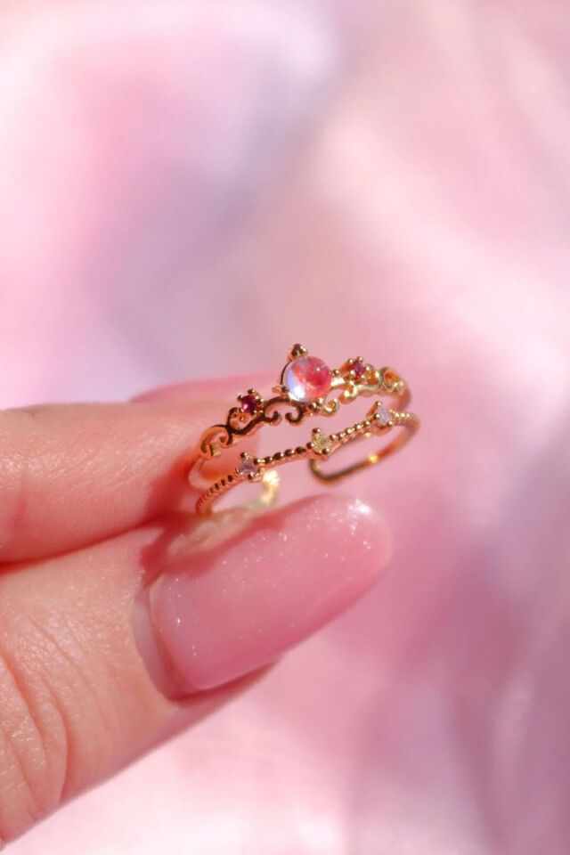 Altın Kaplama Prenses Çelik Yüzüğü