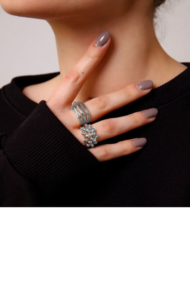 Gold Bubble Yüzük Seti