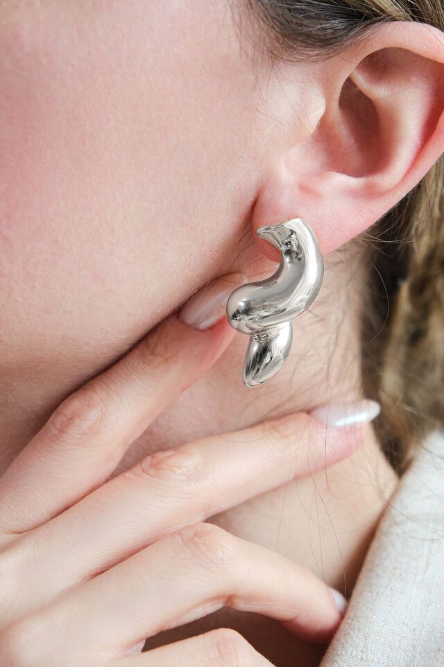 Gümüş Kaplama Spin Küpe