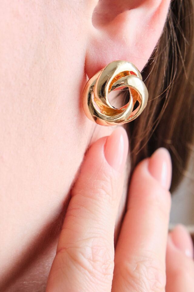 Kadın Gold Loop Küpe