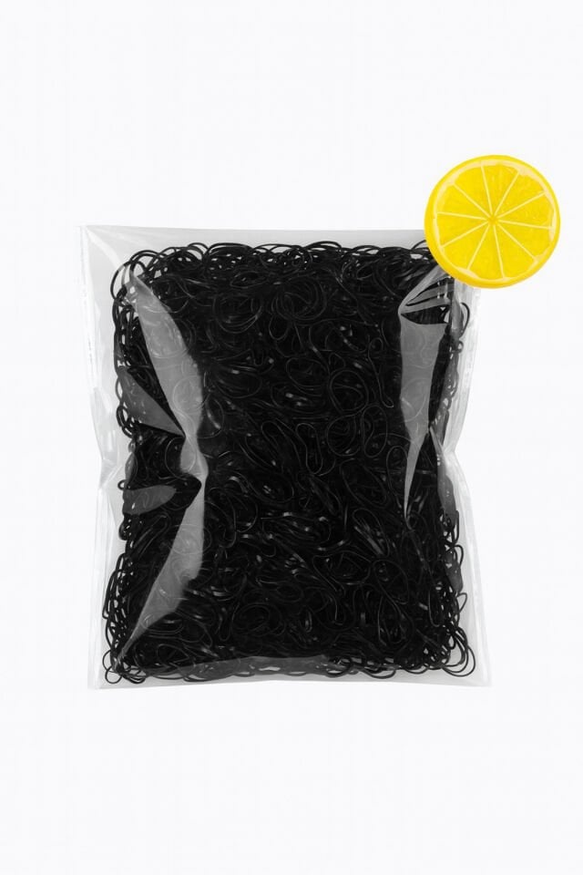 Siyah Ultra Esnek Kopmaz 250 Adet Saç Örgü Lastiği