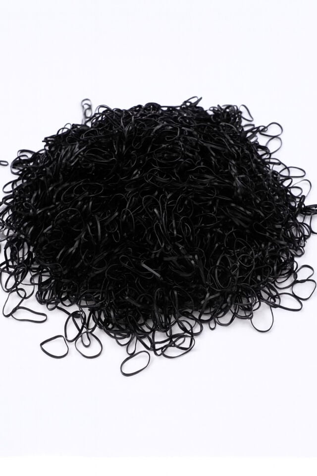 Siyah Ultra Esnek Kopmaz 250 Adet Saç Örgü Lastiği