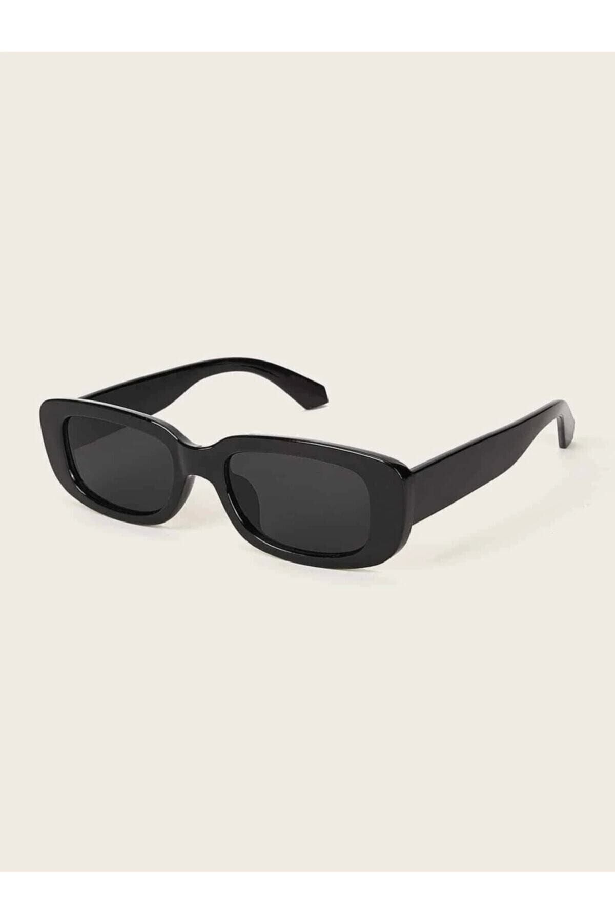 Chunky Frame Vintage Kahverengi Güneş Gözlüğü siyah - Tek Ebat