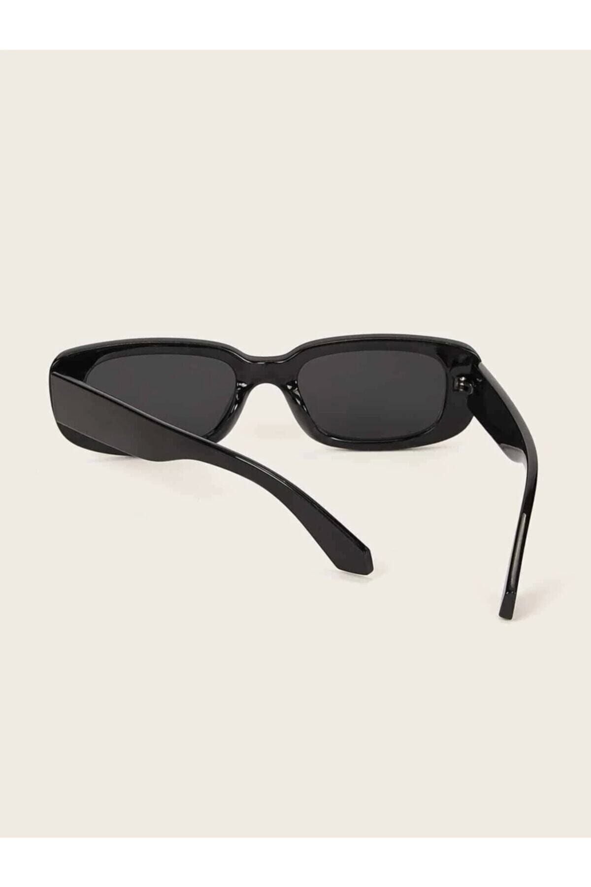 Chunky Frame Vintage Kahverengi Güneş Gözlüğü siyah - Tek Ebat