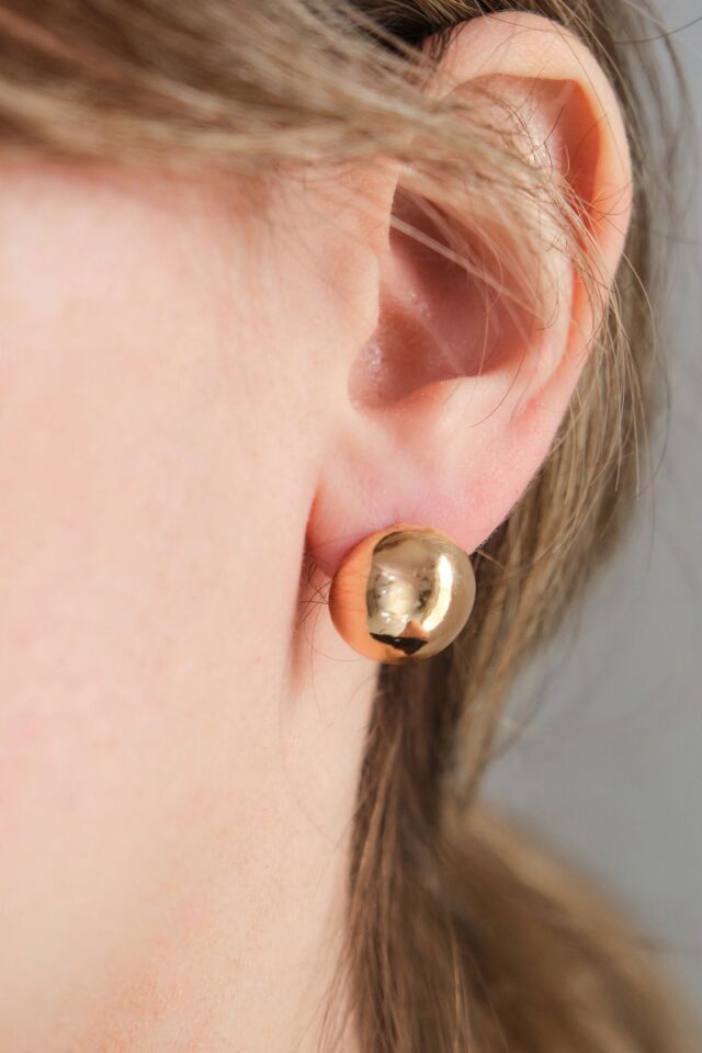 Gold Parlak Damlacık Küpe