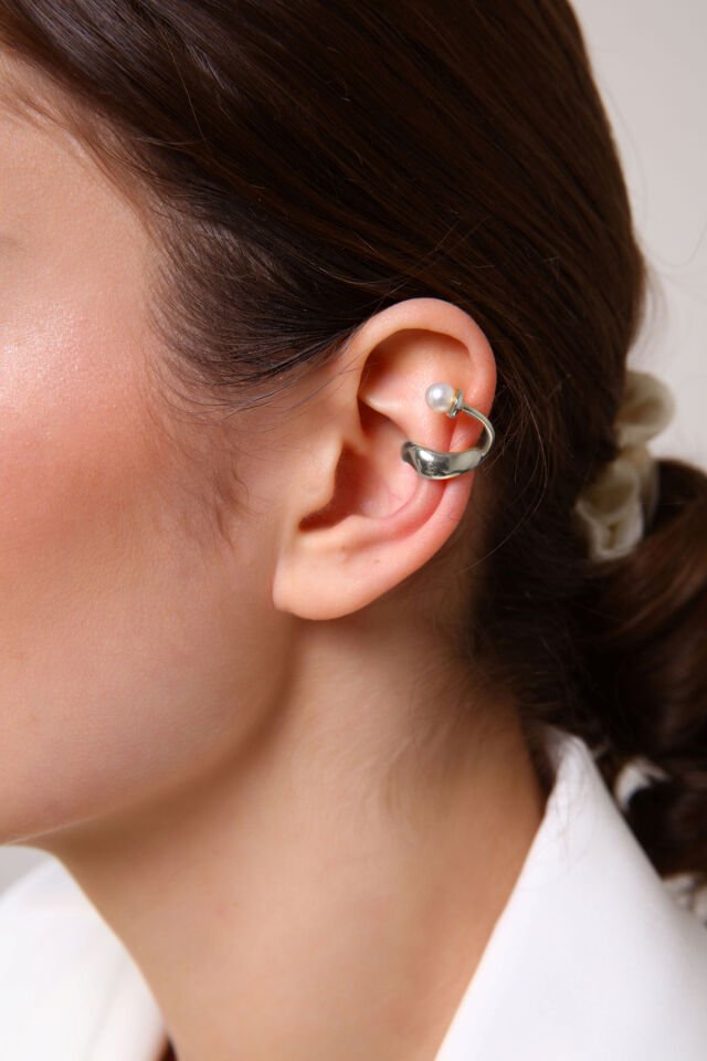 Kadın Gold İncili Kıkırdak Küpe