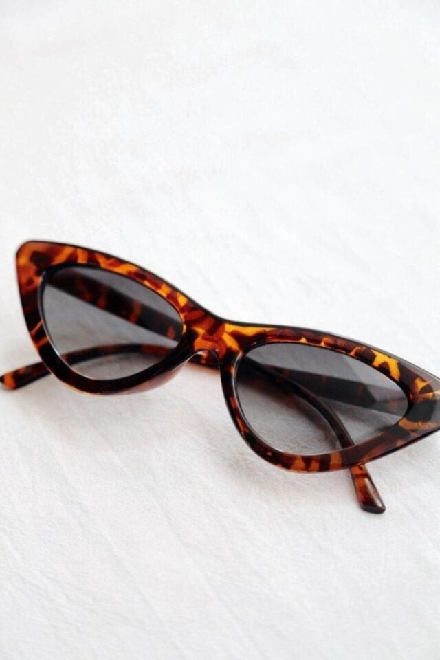 Leopar Desenli Cat Eye Güneş Gözlüğü