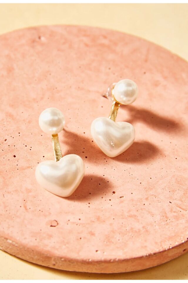 İkili Kullanım İncili Ve Kalp İncili Küpe