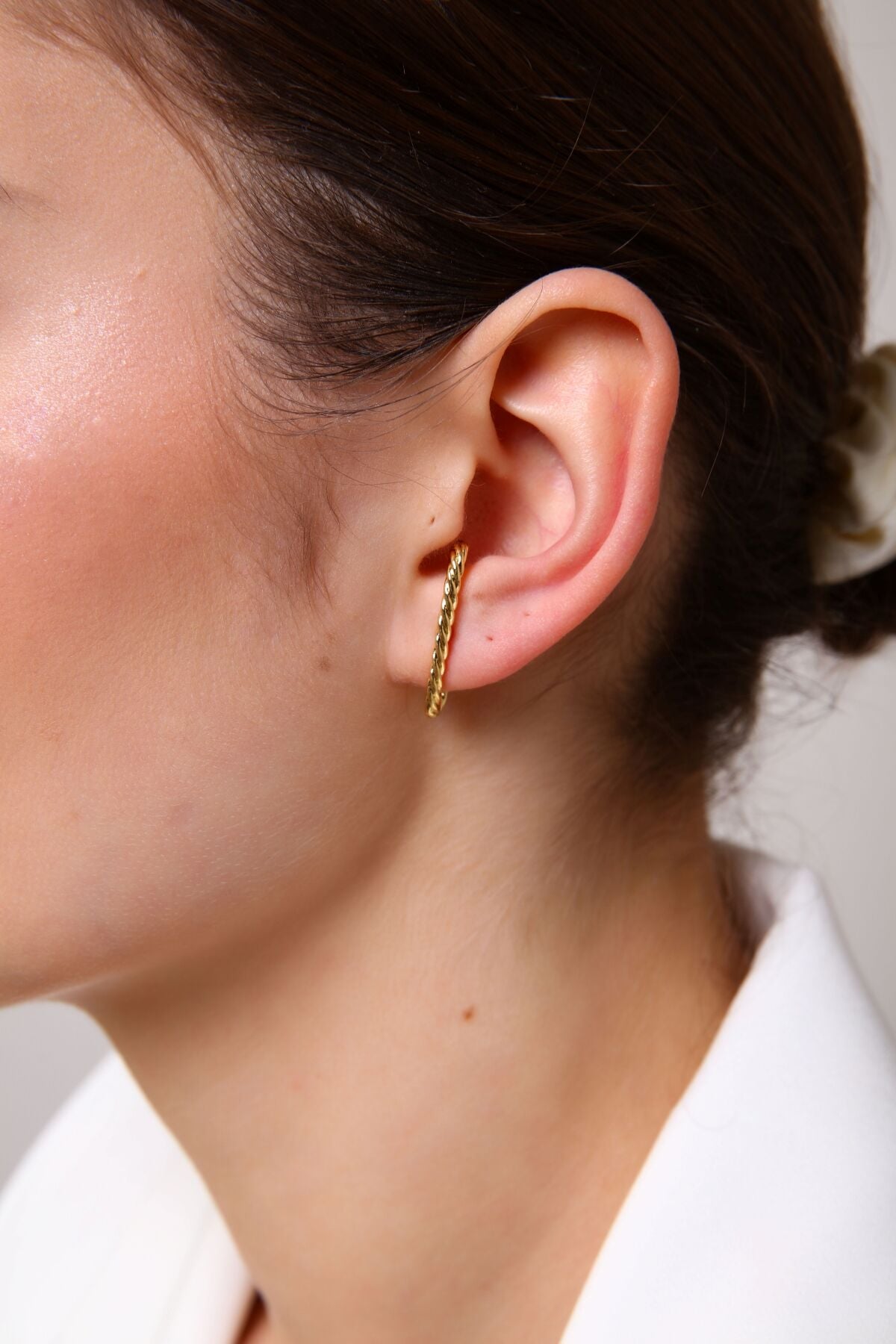 Gold Renk Burgu Earcuff