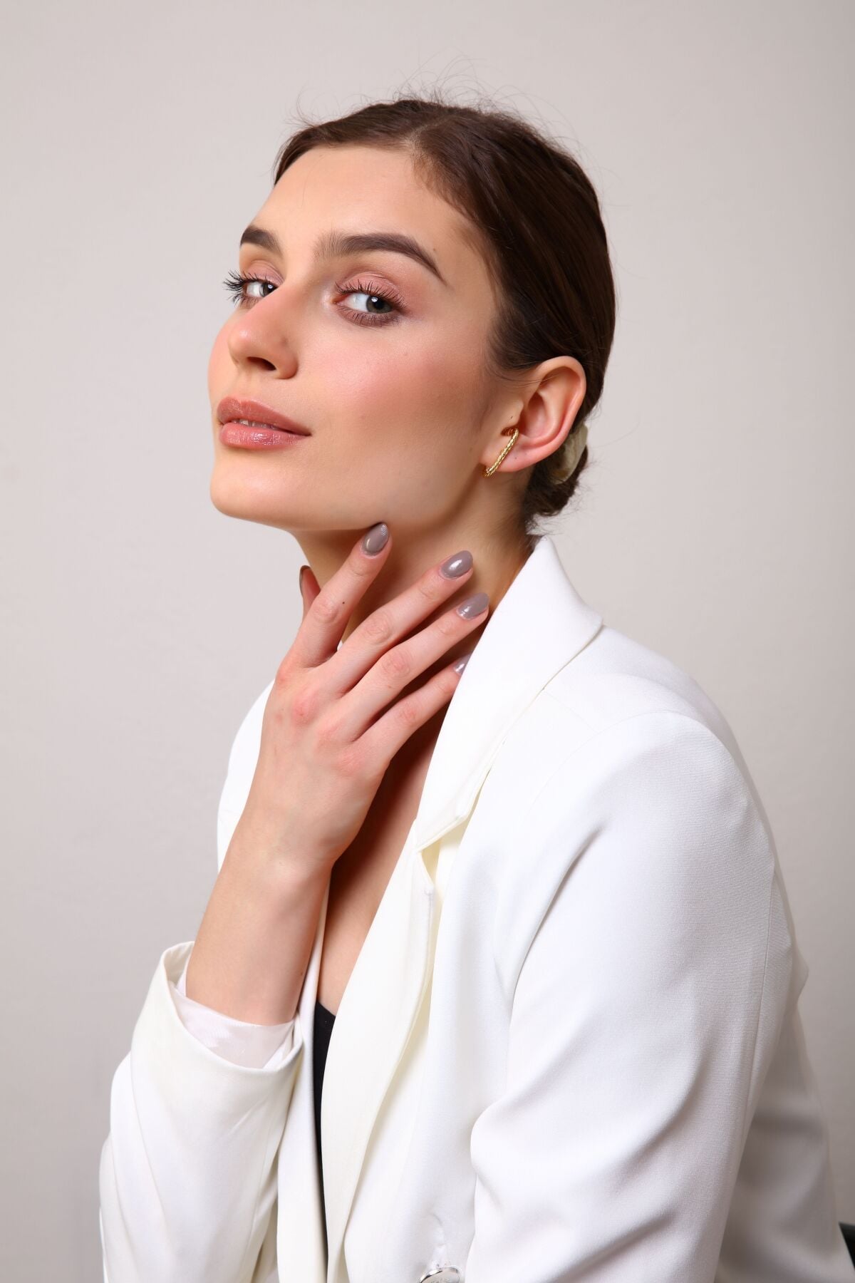 Gold Renk Burgu Earcuff