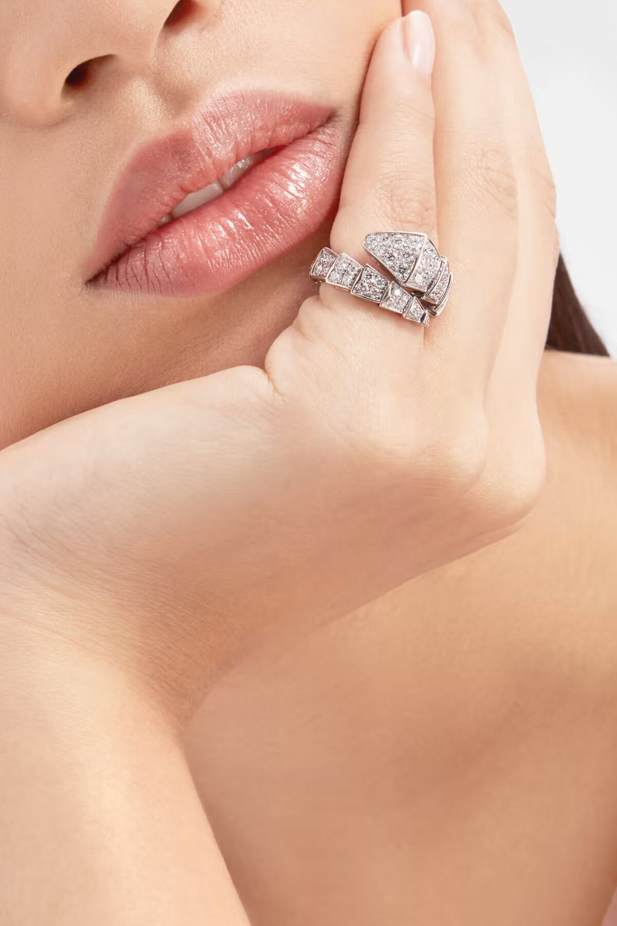 Gümüş Renk Serpenti Yılan Exclusive Ayarlanabilir Yüzük