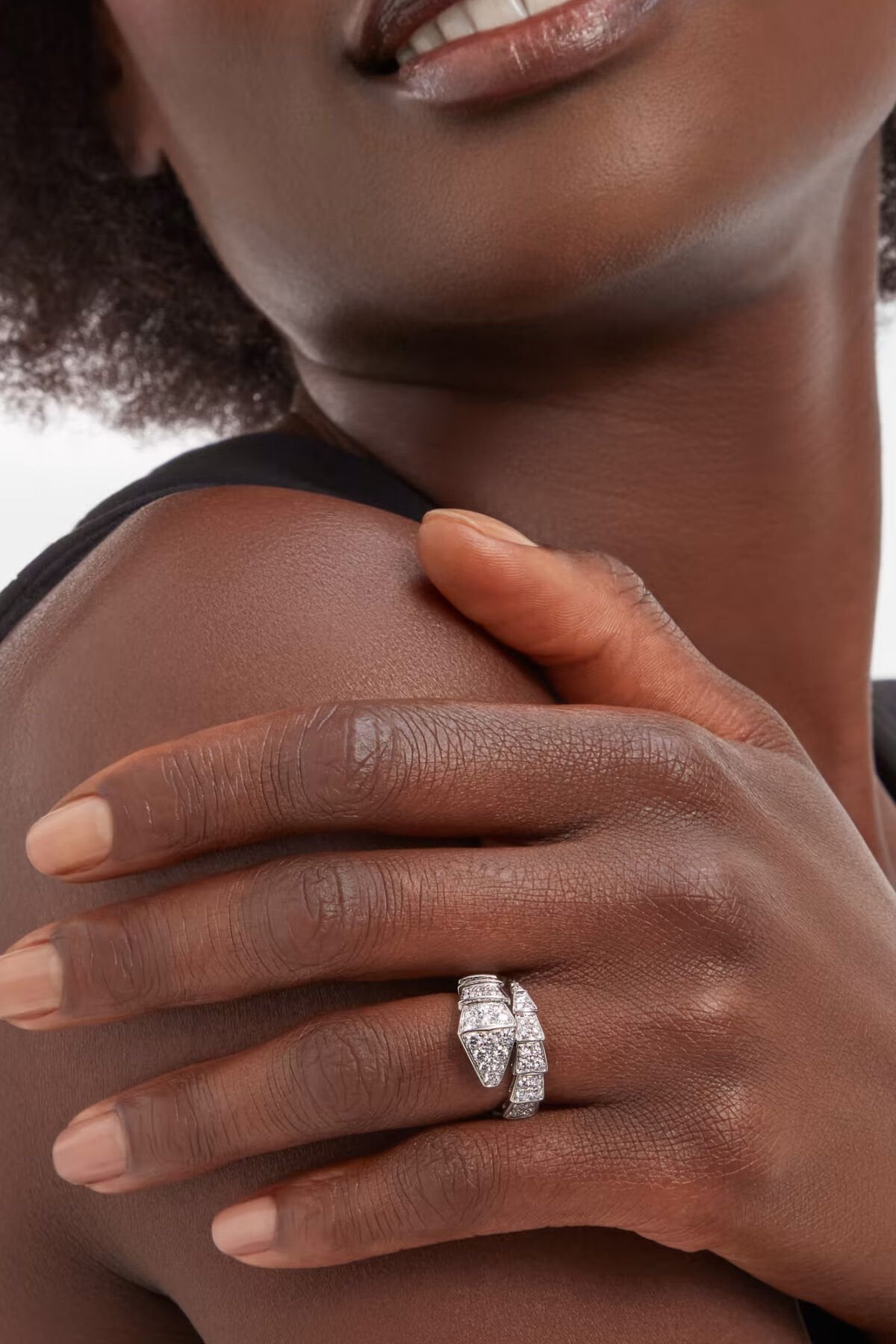 Gümüş Renk Serpenti Yılan Exclusive Ayarlanabilir Yüzük