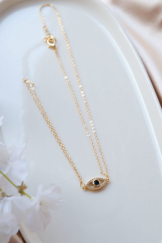 Gold Fatmanın Gözü Lapis Taşlı Şahmeran