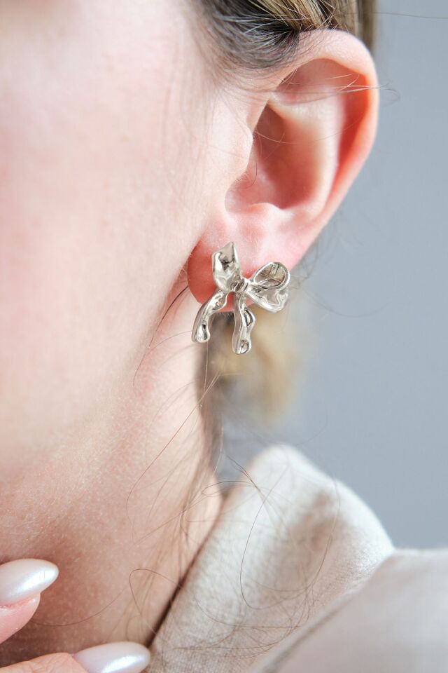 Gümüş Kaplama Fiyonk Küpe