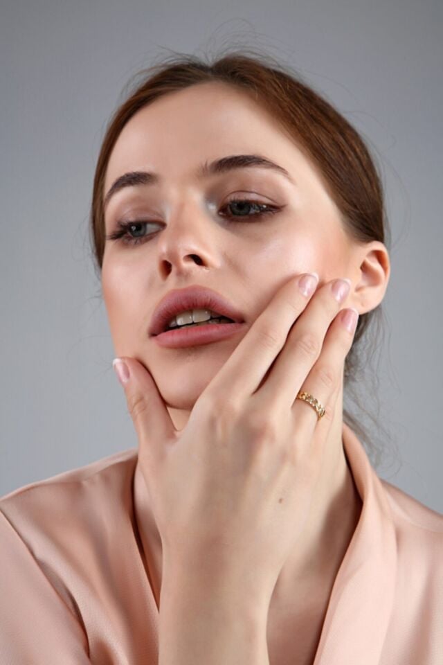 Kadın Altın Kaplama İnce Zincir Yüzük