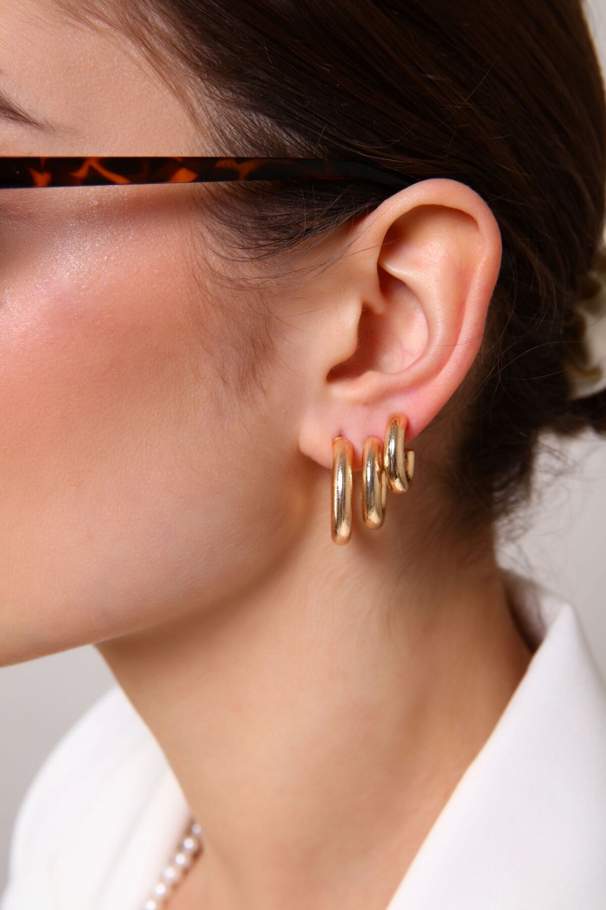 Kadın Gold 3'lü Halka Set