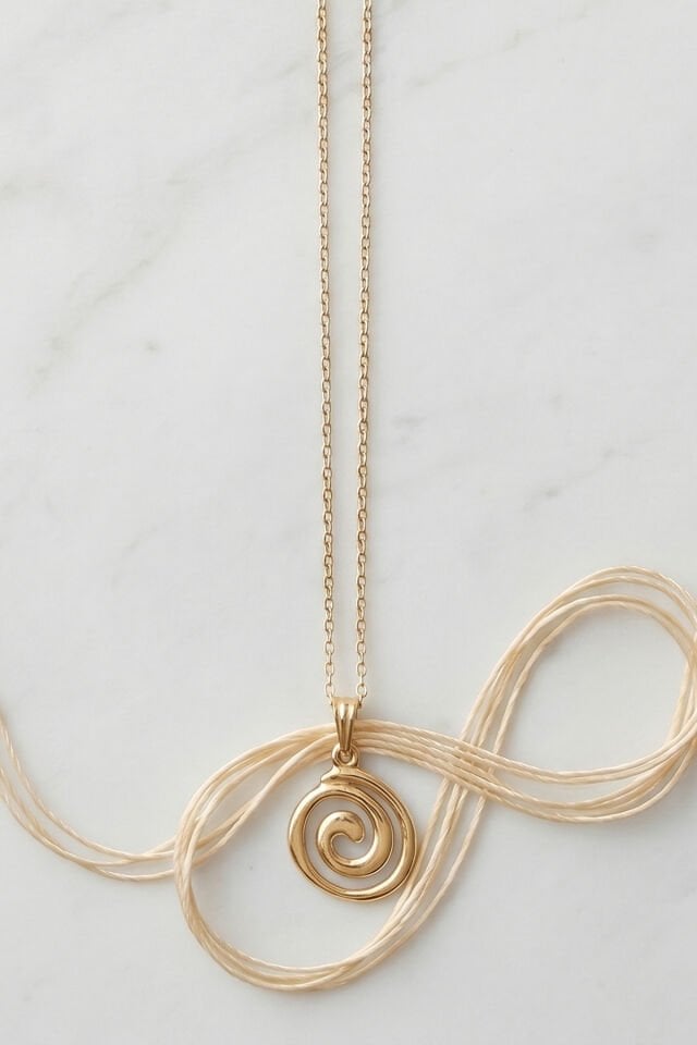 Gold Döngü Kolye 45cm
