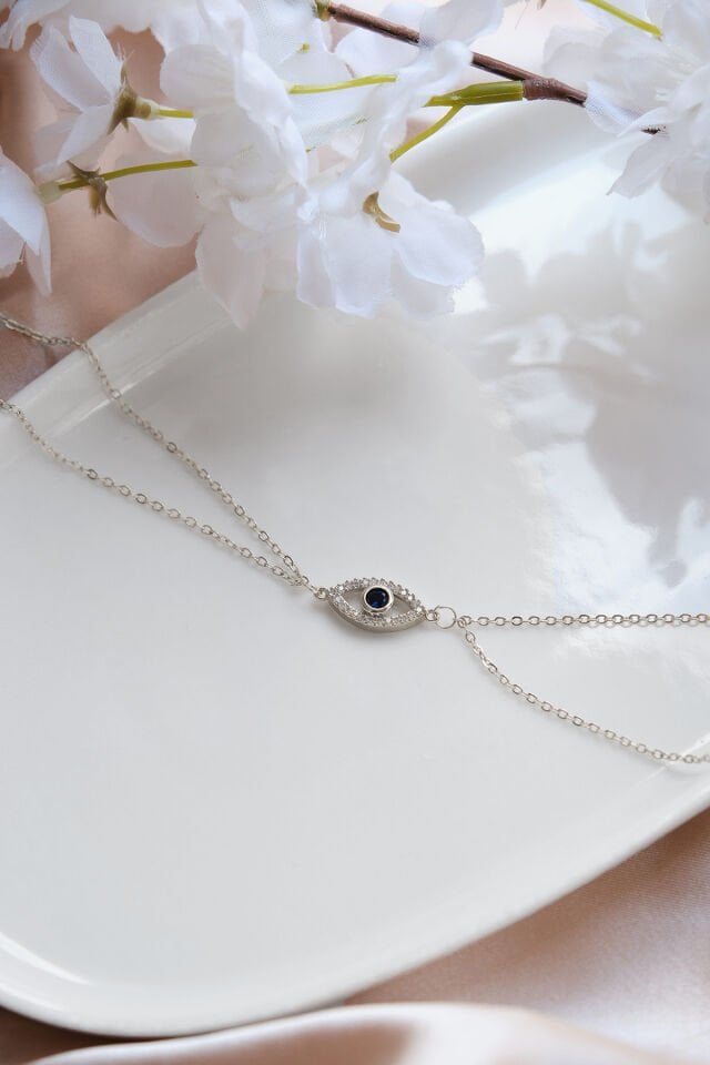 Silver Fatmanın Gözü Lapis Taşlı Şahmeran