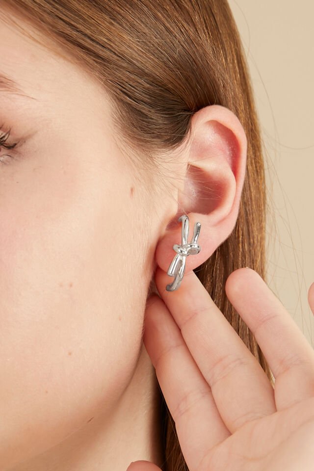 Silver 2'li Düğümlenmiş Küpe