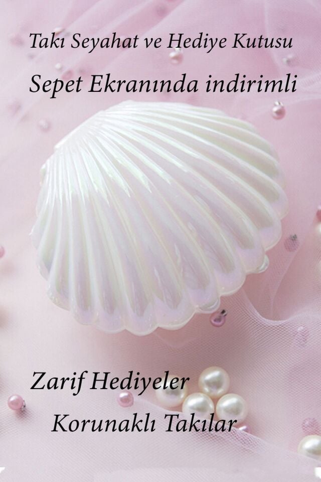 Sedef Hediye ve Seyahat Takı Taşıma İstiridye Kutusu