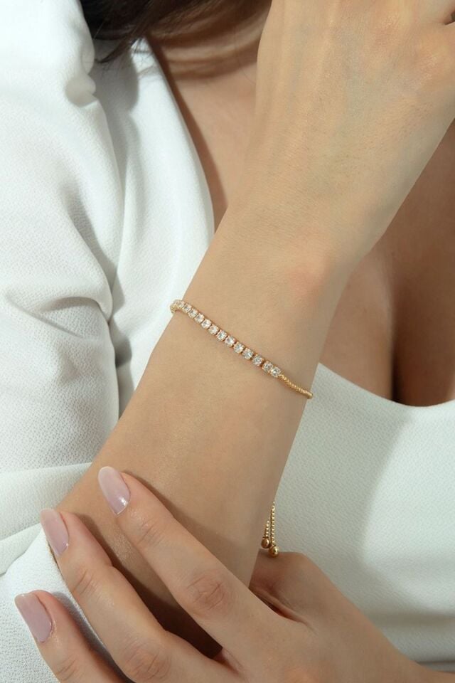 Altın Kaplama Suyolu Ayarlanabilir Çelik Bileklik