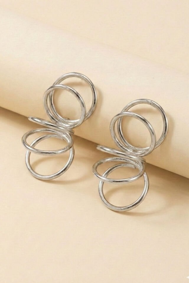 Silver Yay Halka Küpe