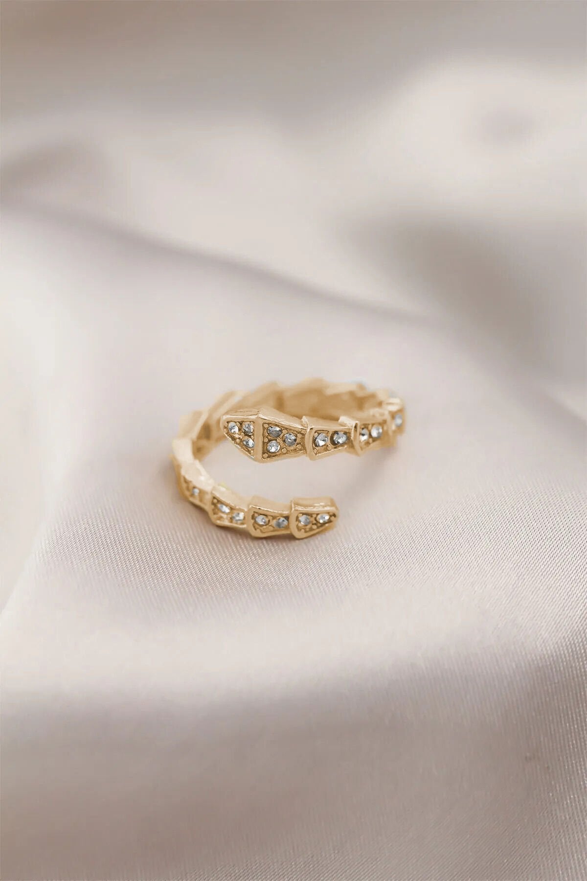Gold Renk Serpenti Yılan Exclusive Ayarlanabilir Yüzük