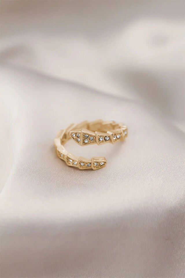 Gold Renk Serpenti Yılan Exclusive Ayarlanabilir Yüzük