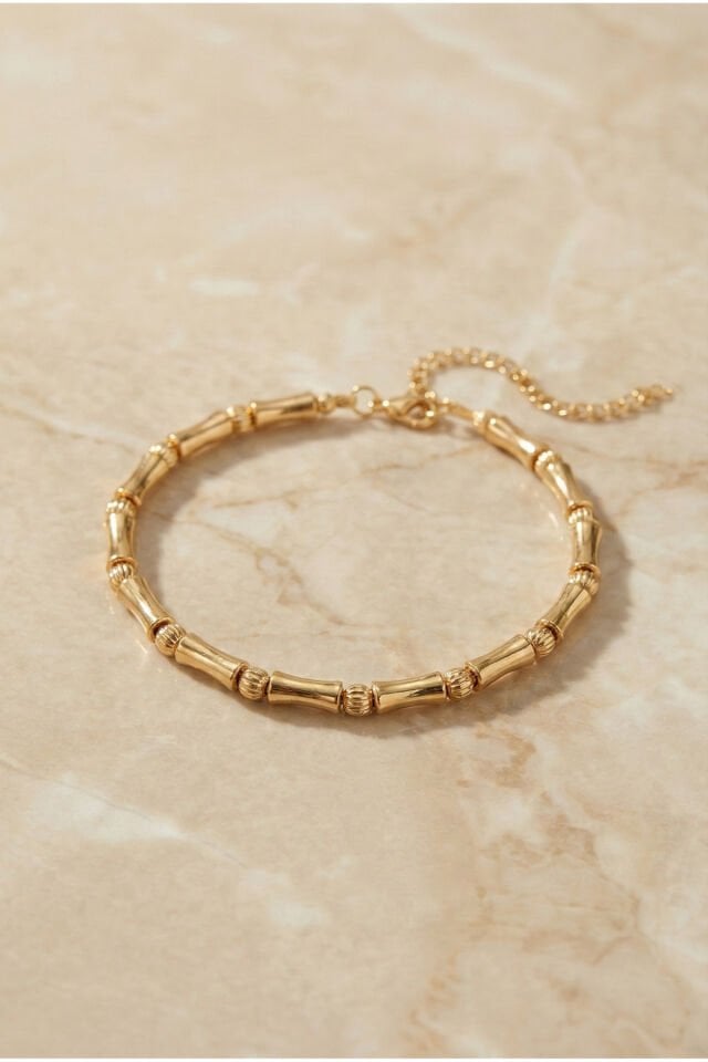 Altın Kaplama Kemik Dorika Ayarlanabilir Bileklik