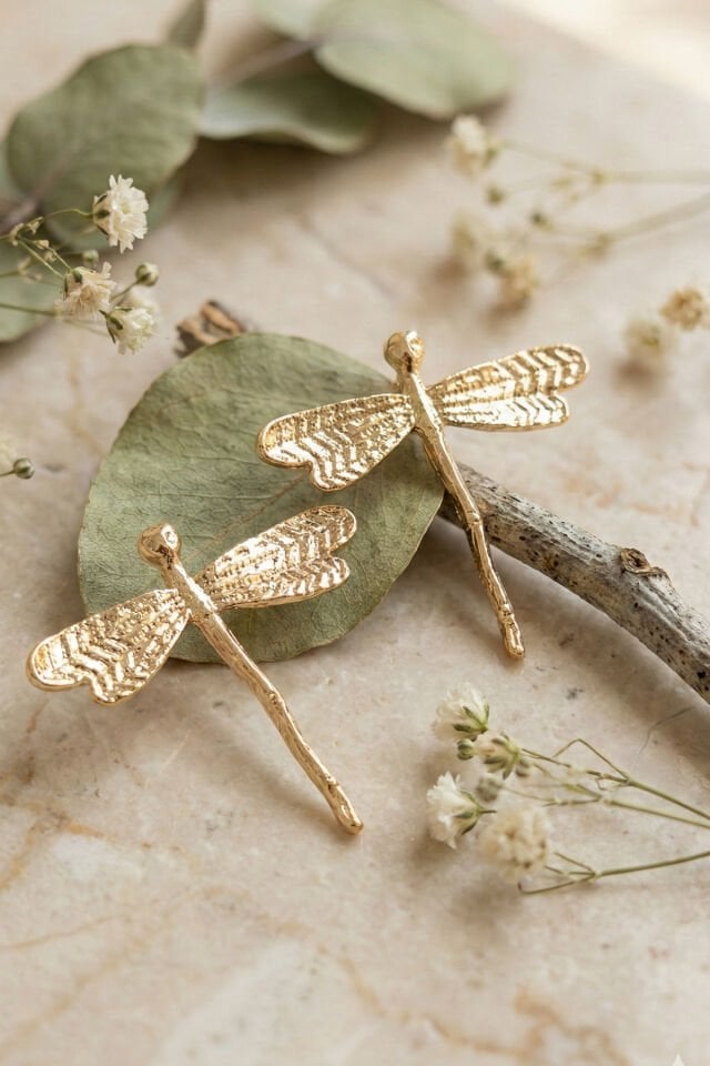 Gold Yusufçuk Küpe