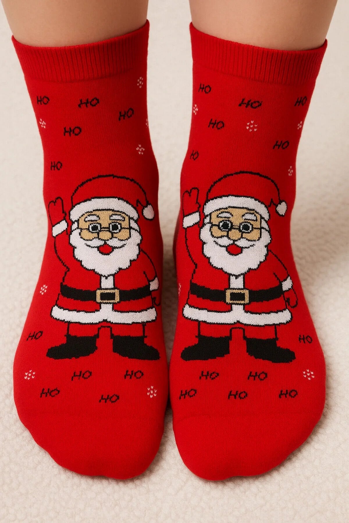 2’li Karışık Yılbaşı Christmas Yumuşak Havlu Çorap Seti – Yılbaşı Hediyesi