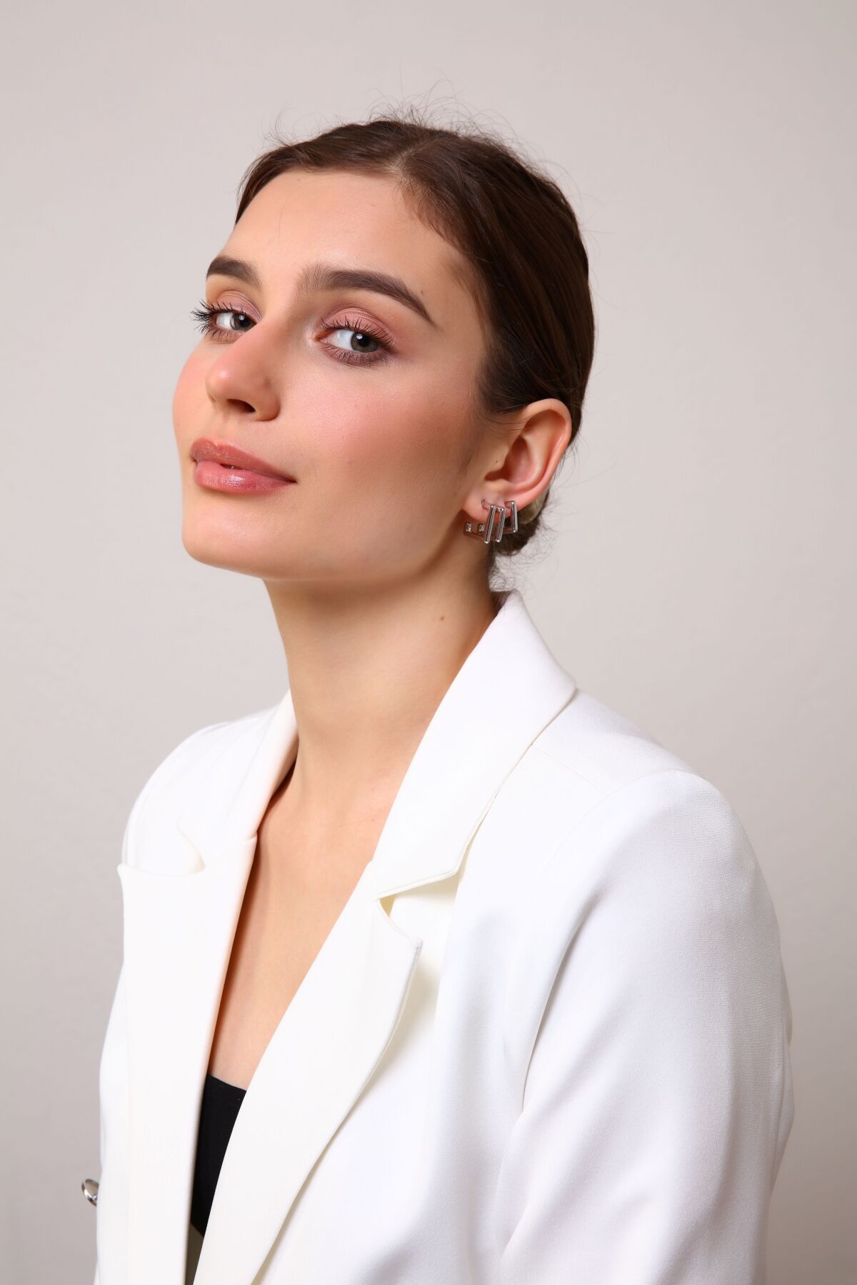 Kadın Gold 3'lü Kare Küpe Seti