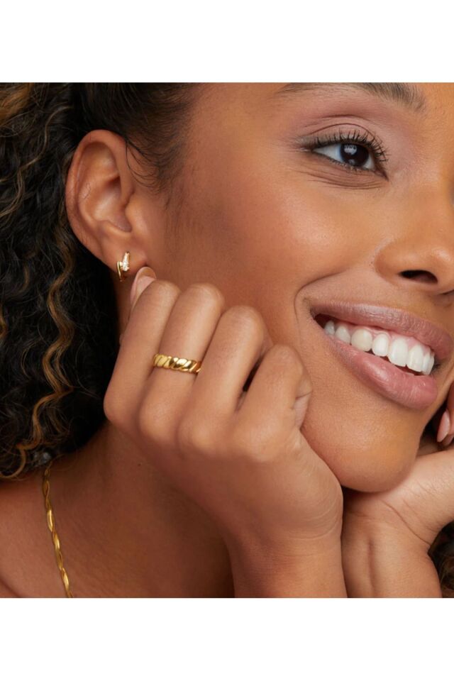 Kadın Altın Kaplama Twisted Yüzük