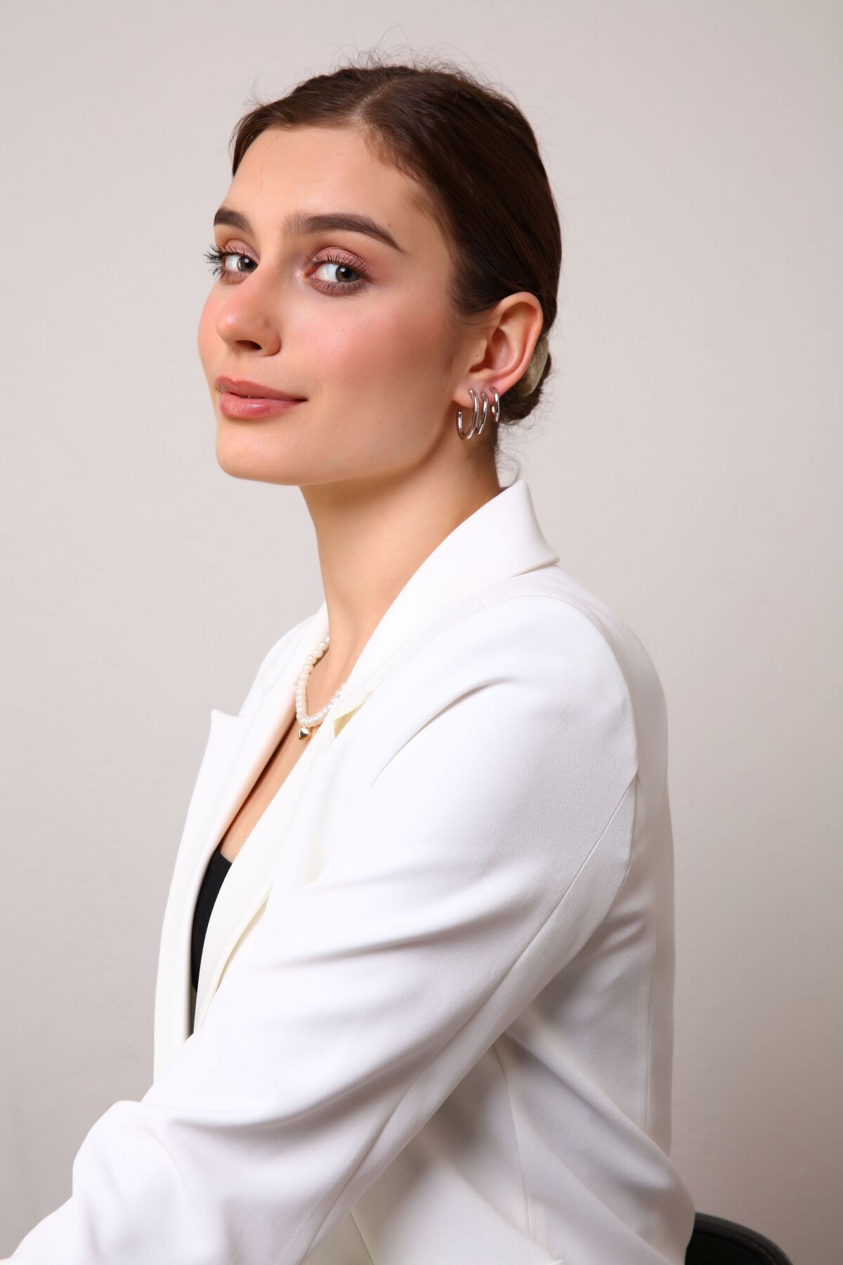 Kadın Gold Renk Oval 3'lü Küpe