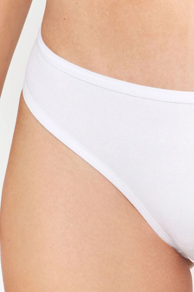 Kadın Pamuklu Külot 4 Adet Siyah Beyaz Ten Gri