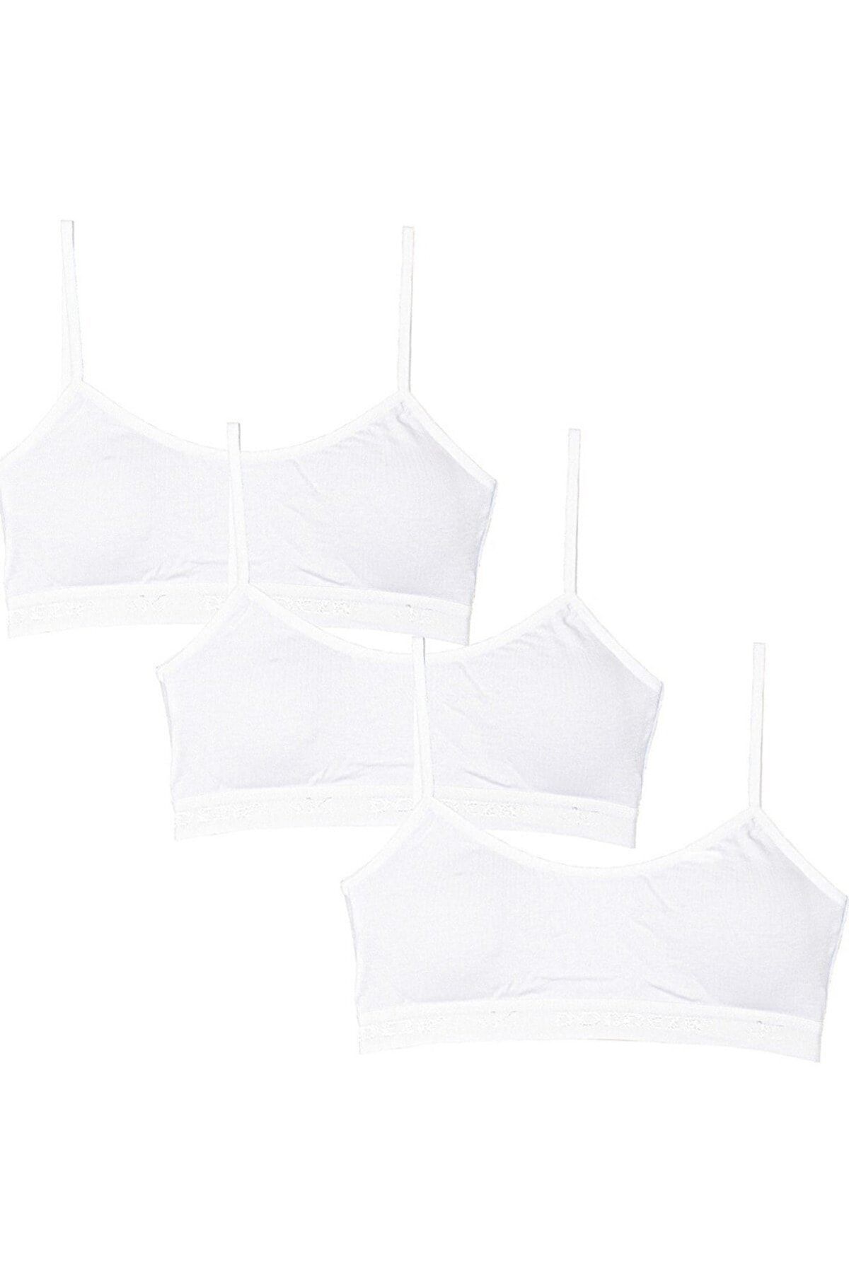 Kadın Renkli 3 Lü Ip Askılı Pedli Yarım Atlet