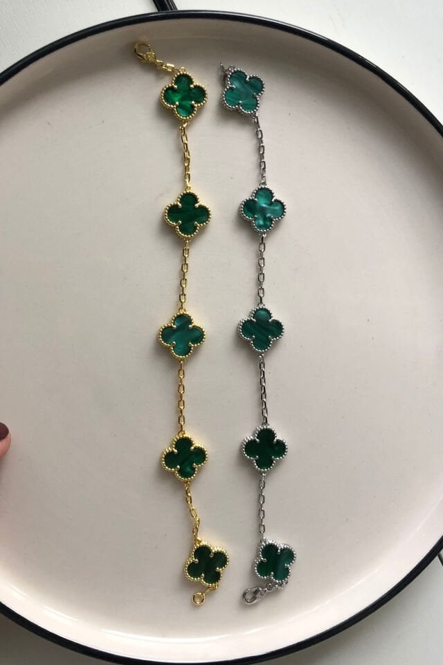 Gold Lacivert Doğal Taşlı Premium Çelik Bileklik