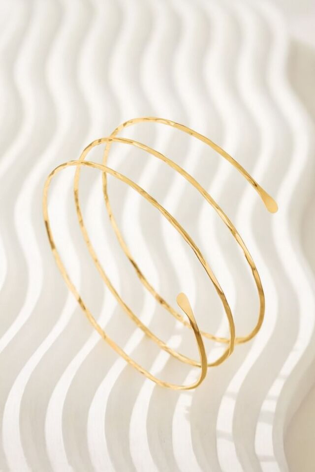 Gold 3 Sıralı Pazu Bandı Üst Kol Bilekliği Ayarlanabilir