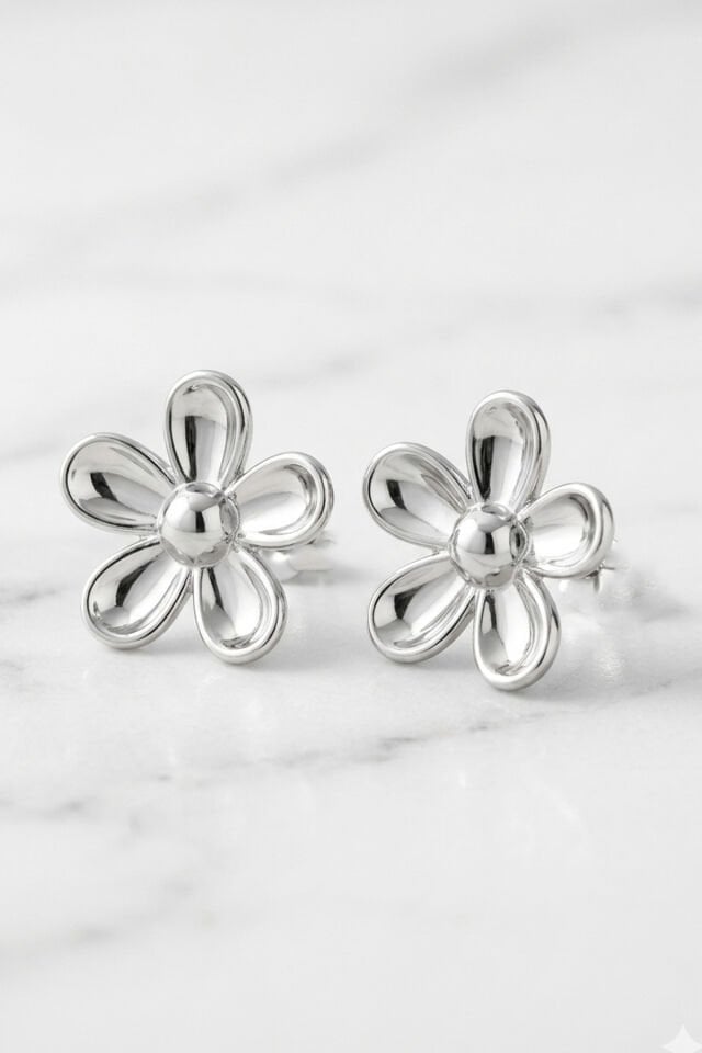 Silver Papatya Ultra Hafif Küpe