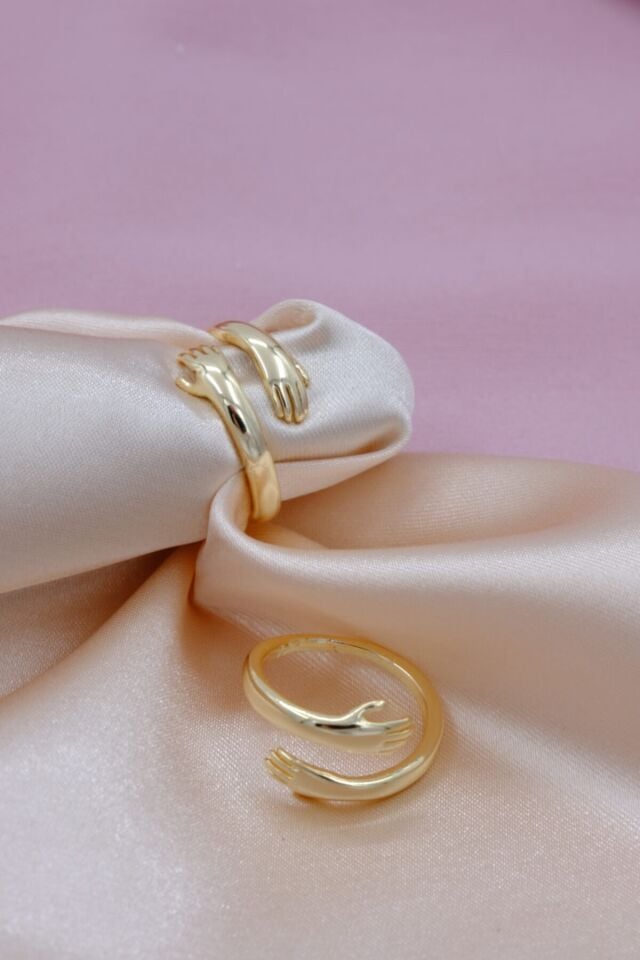 Kadın Gold Altın Kaplama El Yüzük Ayarlanabilir