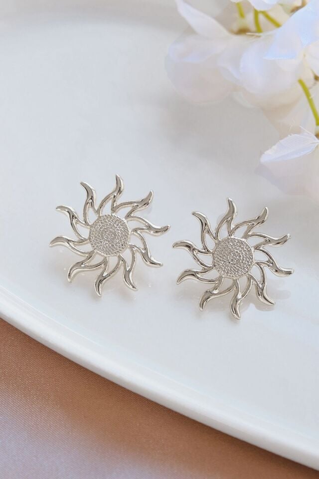 Silver Döngü Güneş Küpe