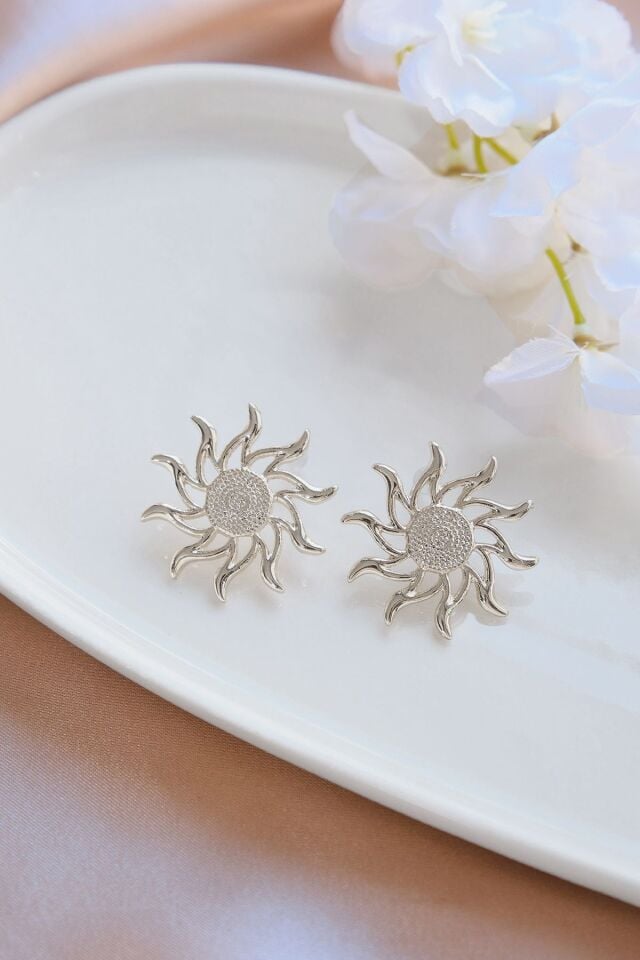 Silver Döngü Güneş Küpe